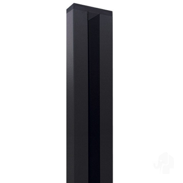 Elephant geassembleerde wand/start profiel 200 cm t.b.v. Modulair schutting antraciet ~
