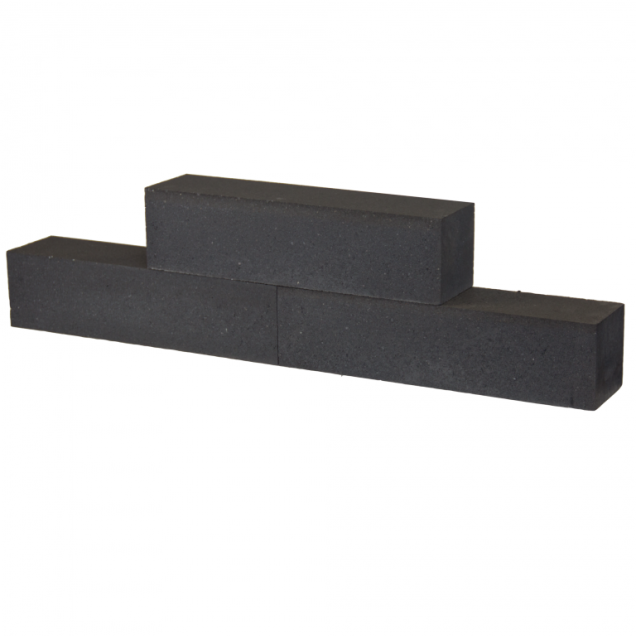 Strakke stapelblok kleurvast 1-zijdig black 45x15x15 cm. ~