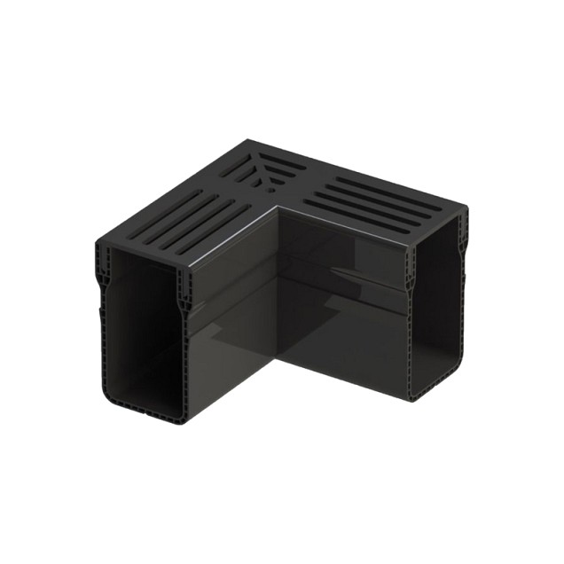 Gardendrain Black Grating Corner 6,5/10 cm. ~