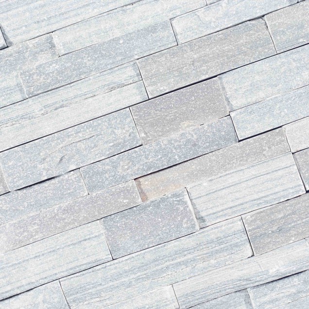 Stone Panel Snow White Marble 60x15x1,5-2,5 cm (minder geschikt voor buiten)~