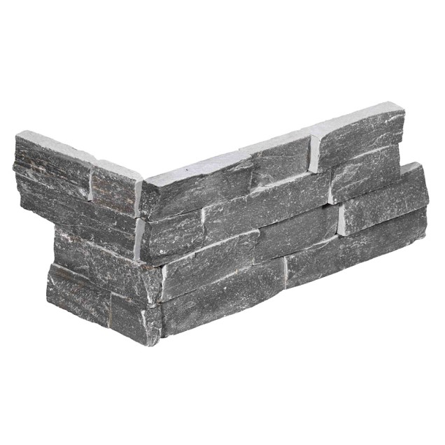 Stone Panel Grey Quarzite hoek (40+20)x15x1,5-2,5 cm. (uitlopend 2026) OP=OP ~