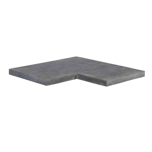 Vietn. hardsteen geschuurd facet binnenhoek 40/40x20x3 cm. (uitlopend 2026) OP=OP ~