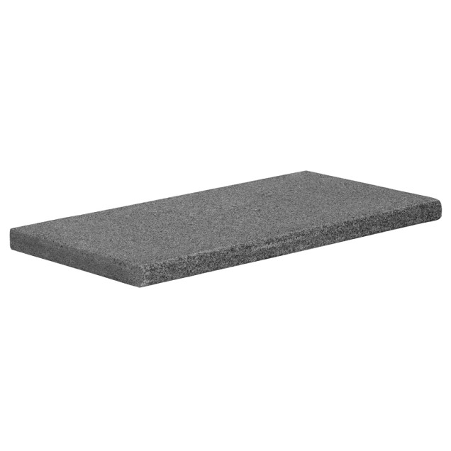 Donker grijs graniet G654 zwembadrand bullnose gevlamd 60x30x3 cm. ~