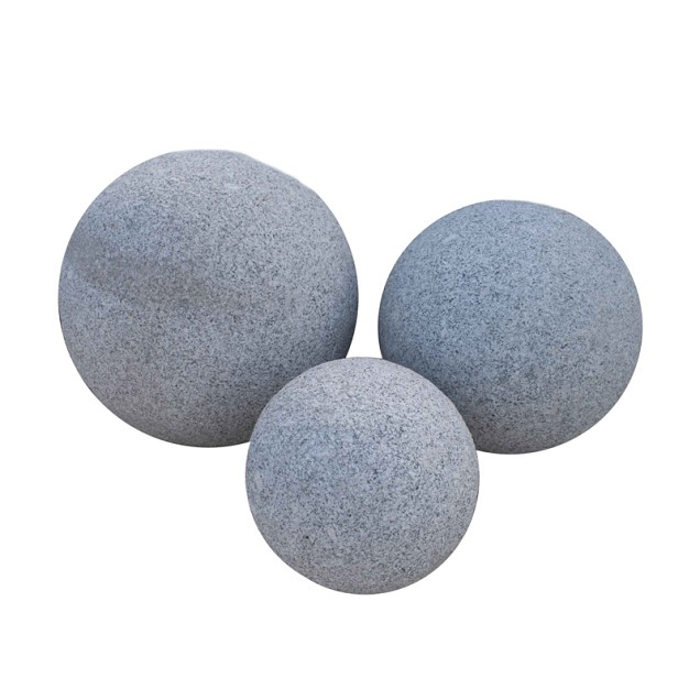 Set bollen Asian white gebouchardeerd Ø 45, 35 en 25 cm~
