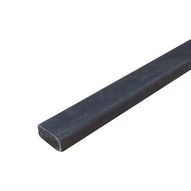Onderregel massief  zwart 3,4x6,7x400 cm ~