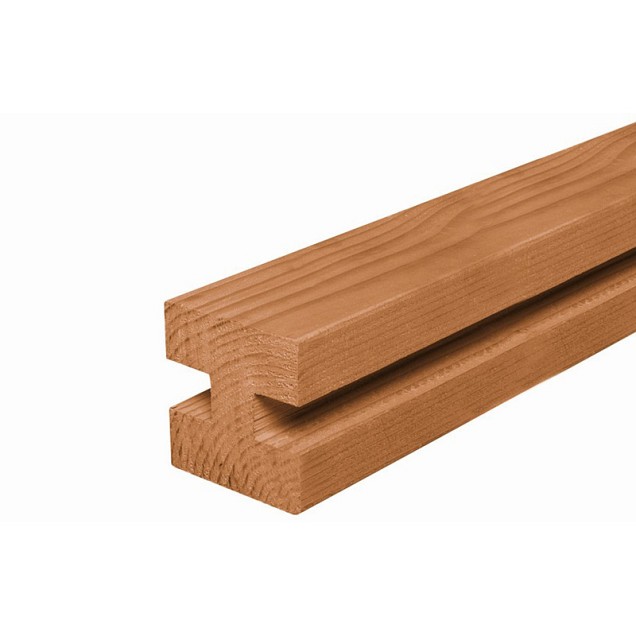 Douglas T-paal met sponning 9,5x9,5x300 ~