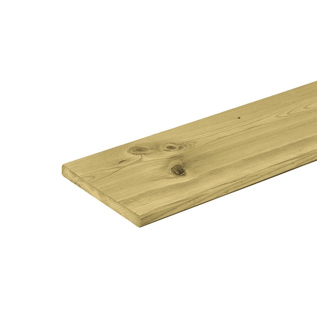 Vuren  plank geschaafd, geïmpregneerd  1,6x14x180~
