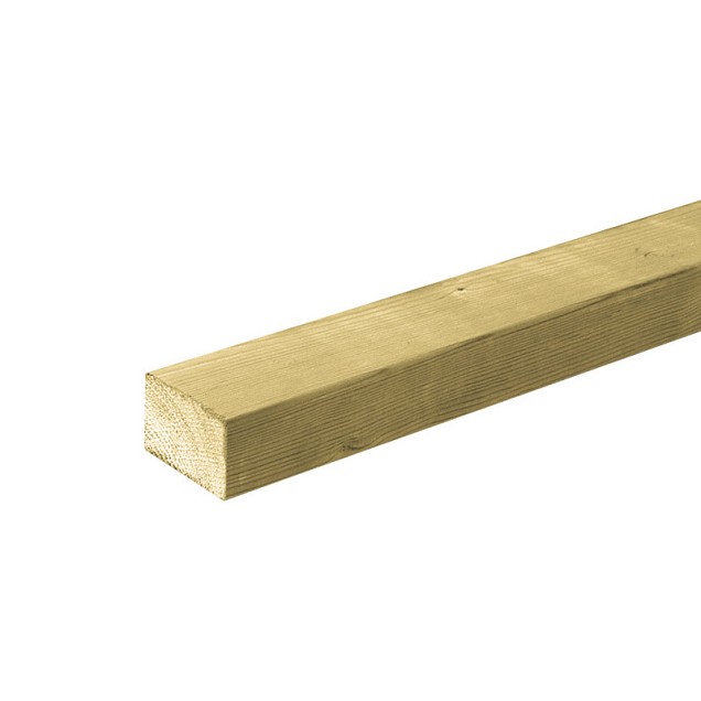 Vuren  balk geschaafd, geïmpregneerd  4,5x7x300~