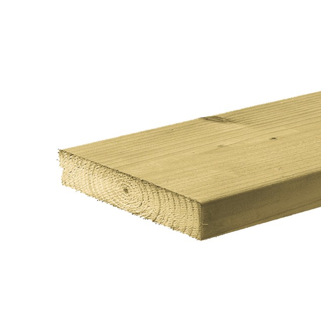 Vuren  balk geschaafd, geïmpregneerd  4,5x19,5x360~
