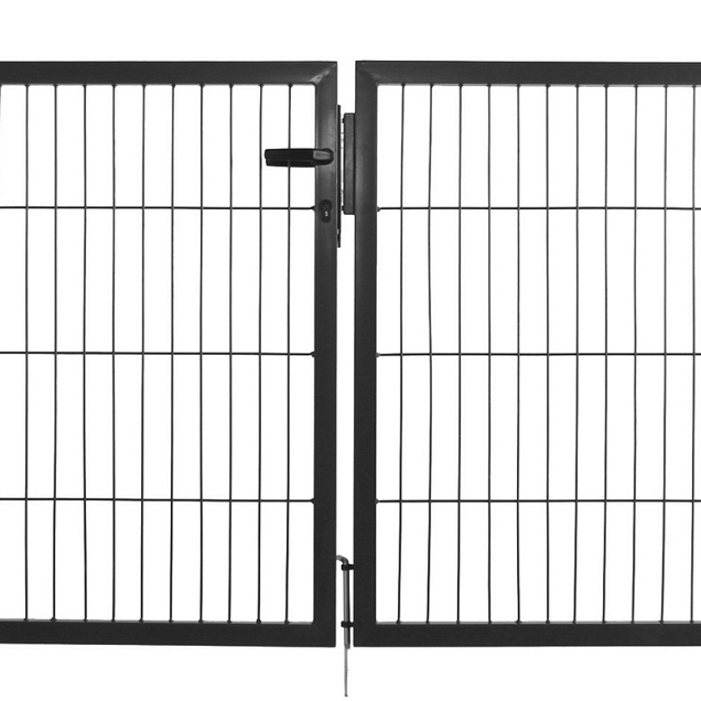 Poort compleet dubbel antraciet 100x150~