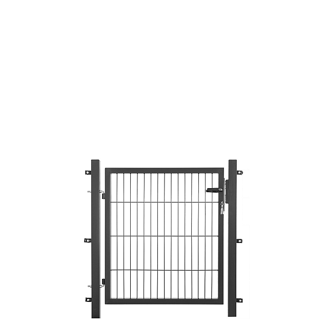 Poort compleet enkel antraciet 120x100~