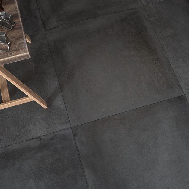 Veranas zwart 60x60x2 cm. ~