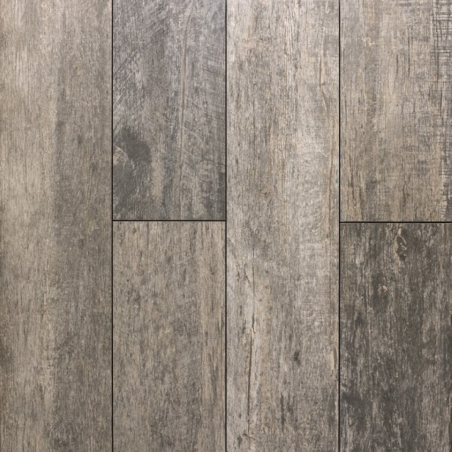 Keramische tegel Rustic Wood Oak Grey 120x30x2 cm. ~
