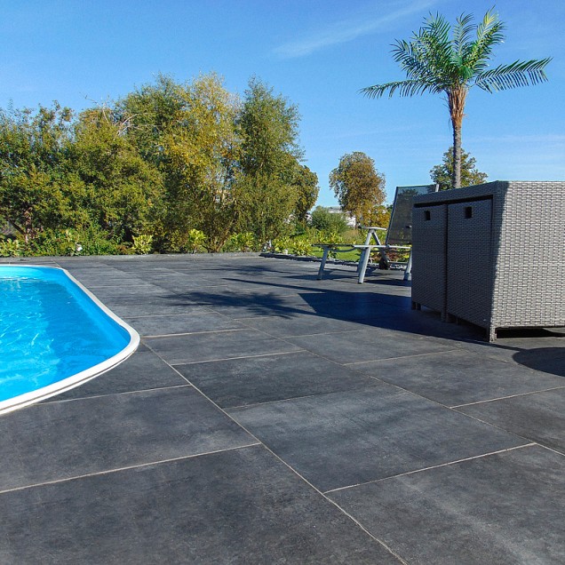 Cerasun Merano Antracite 60x60x4 cm. ~