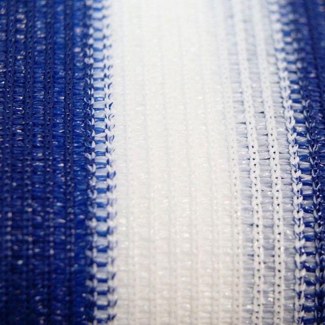 Balkondoek 0,9 x 25 mtr blauw/wit * ~