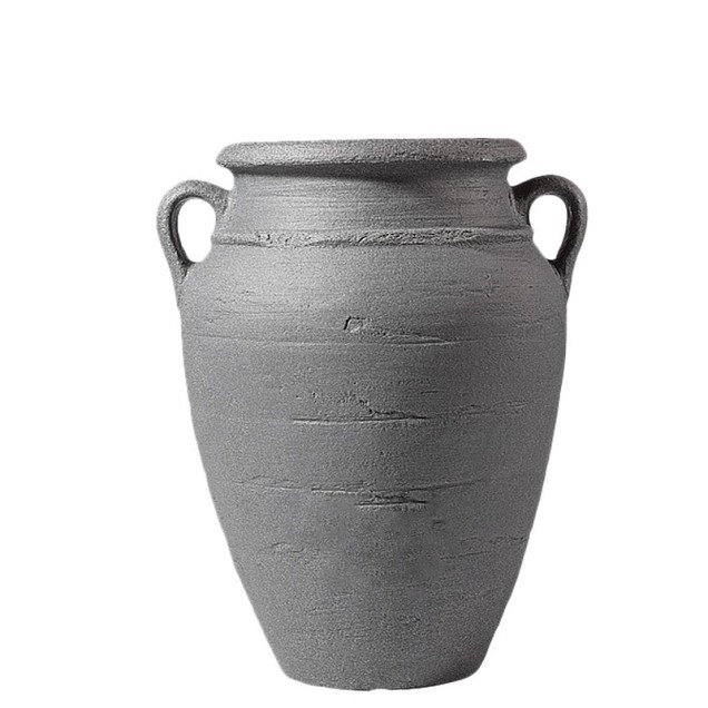 ANTIQUE amphora 90 liter antraciet plantenpot * ~
