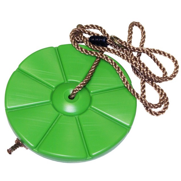 Schommeldisk knstst groen incl touw 190 cm ø 28 cm ~