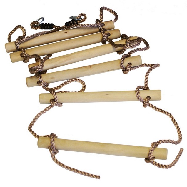 Touwladder met 6 sporten 200 cm ~