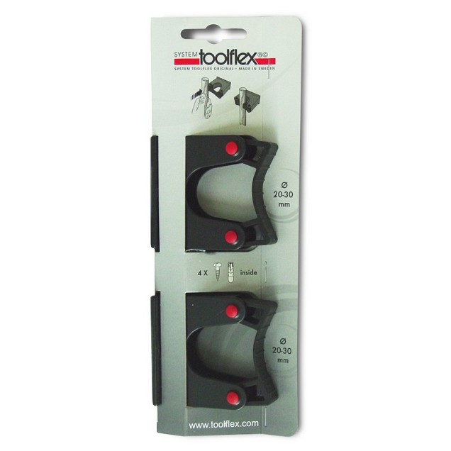 Toolflex steelklem ø 20/30 mm zwart 2 st ~