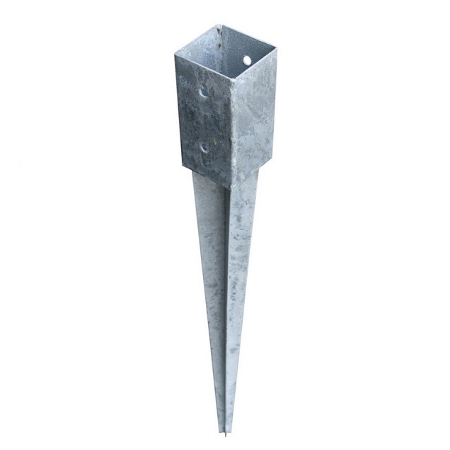 Paalhouder grondpen 71x71x750 verzinkt 2MM !! ~