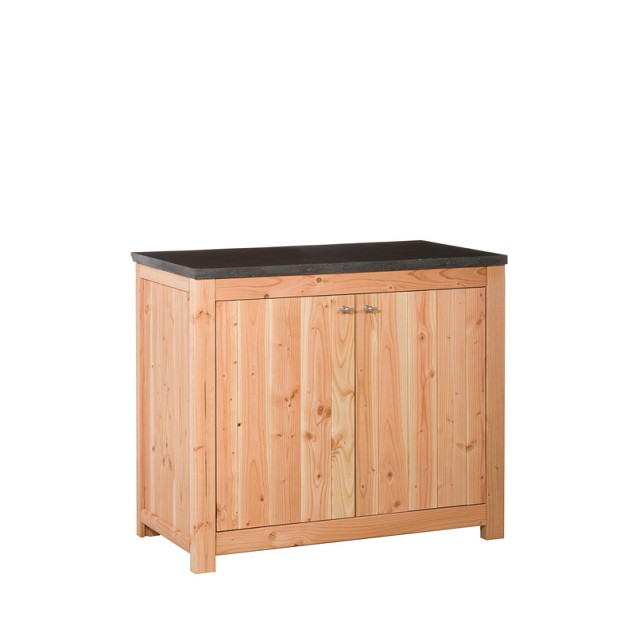 Buitenkeuken dubbel 90 Excellent, 90x109x56 cm (HxBxD) met schap en deuren, onbehandeld. ~