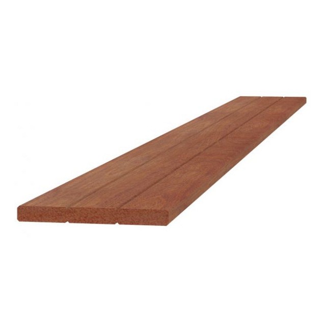 Hardhouten geschaafde plank, met V-groeven, 1,5x14,5x180 cm. ~