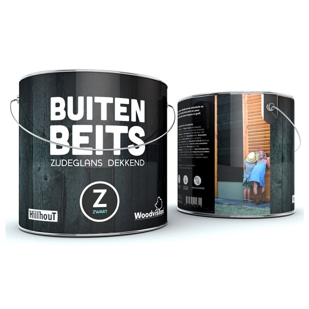 Douglas buiten beits 2,5 liter, grijs RAL 7037. ~