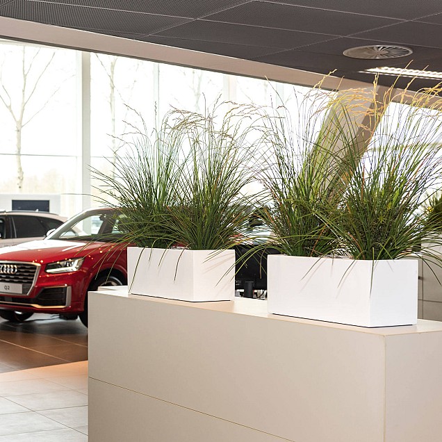 Pottery Pots plantenbak Balcony S Glossy White hoogte: 20 diameter: 50x20~