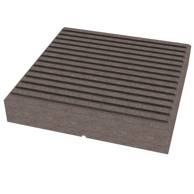 Dual Straight composietpaalafdekkap Design (klein) 9x9x1,7 cm Wenge Brown ~