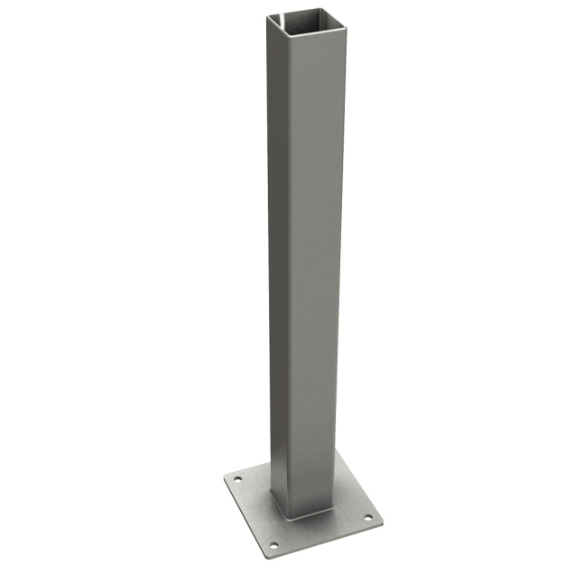 Dual Straight interne paalhouder verzinkt staal 60x6x6 cm. ~