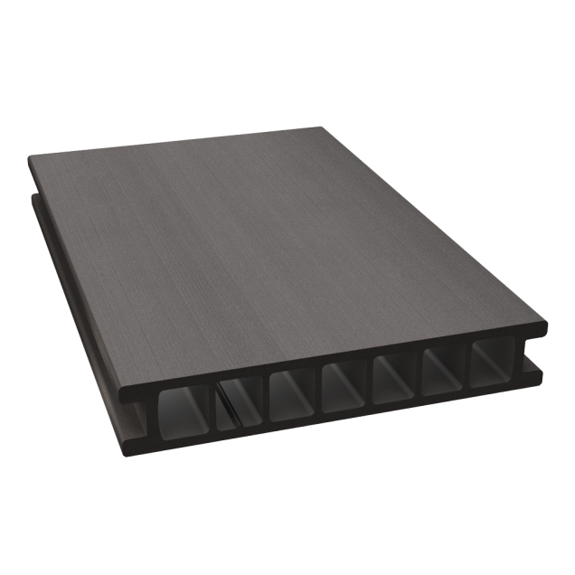 Dual Straight holle plank vlak houtnerf 400x16,2x2,8 cm Wenge Brown ~