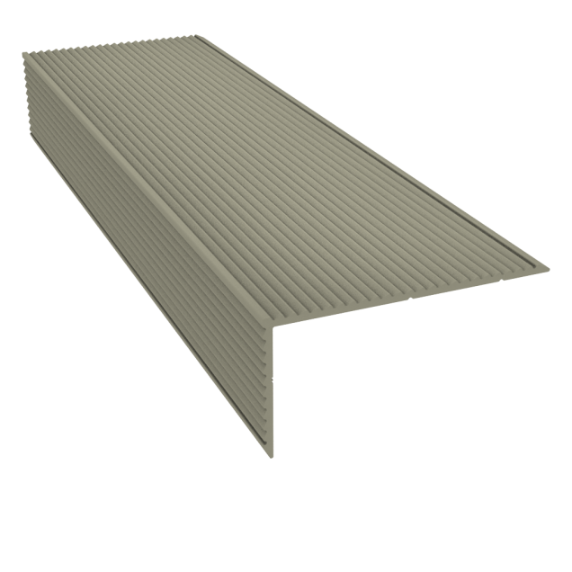 Dual Straight L-profiel 400x3,7x7,6 cm gelakt aluminium Stone Grey ~
