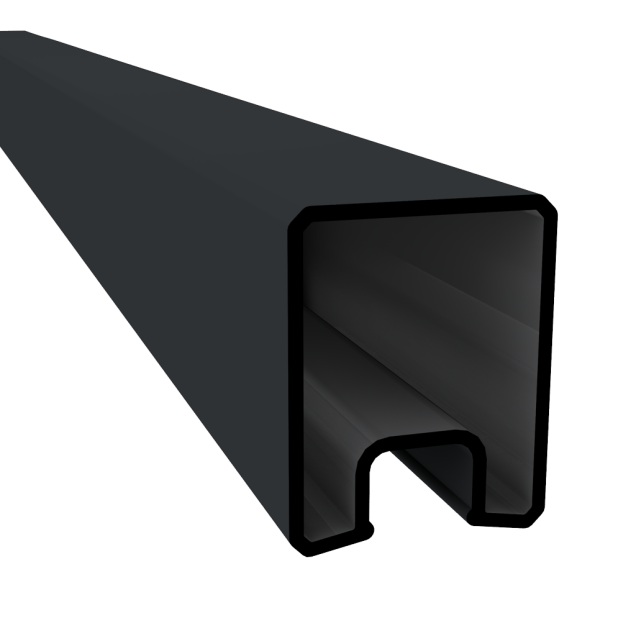Dual Straight aluminium U-profiel 200x2,8x3,5cm Graphite Black ~