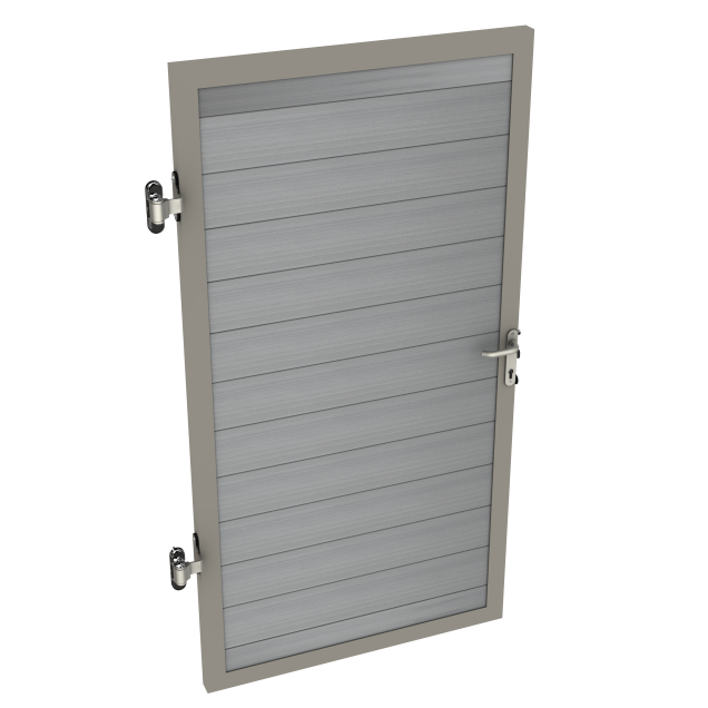 Dual Straight deur met aluminium vulling 100x180 cm (BxH) Stone Grey ~
