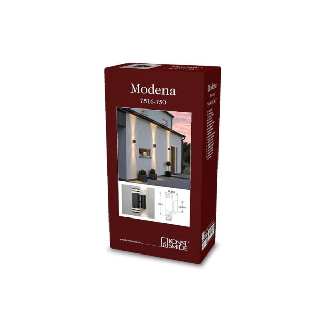 Konstsmide Modena twinspot 28,5cm afronde driehoek 4 acrylstrips ~