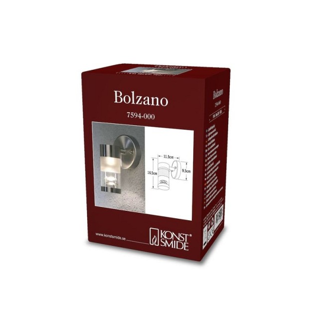 Konstsmide Bolzano 7594 Wandarmatuur RVS max 1x35W ~
