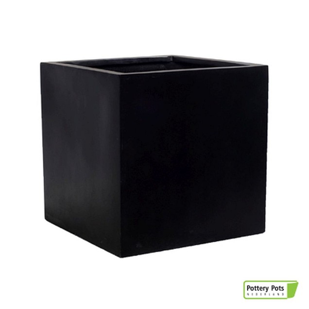Pottery Pots plantenbak Block S Black hoogte: 30 diameter: 30 (30x30x30 Black) ~
