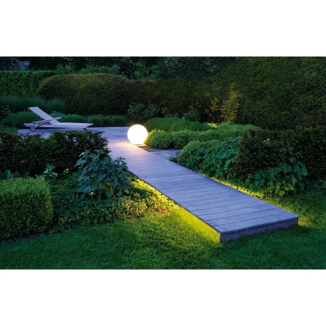 SLV Rotoball Floor 50 PE/staal Wit 230V ~