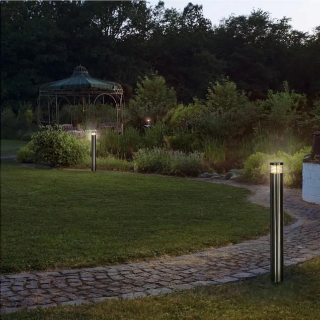 SLV Staande lamp VAP SLIM 60 RVS geborsteld 220V-240V E27 fitting~