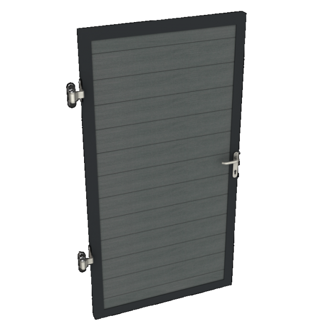 Dual Straight composiet deur 100x200 (BxH) Graphite Black ~