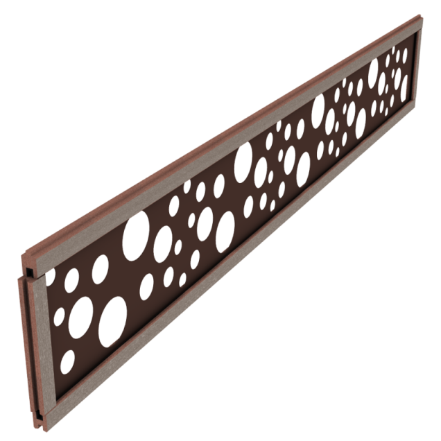 Dual Straight Kit deco bubbles in gelakt aluminium 30x200x0,6 cm Tropical Brown ~