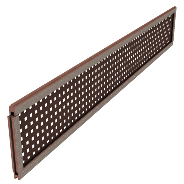Dual Straight Kit deco square in gelakt aluminium 30x200x0,6 cm Tropical Brown ~