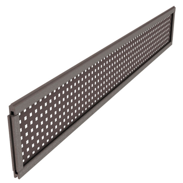 Dual Straight Kit deco square in gelakt aluminium 30x200x0,6 cm Wenge Brown ~