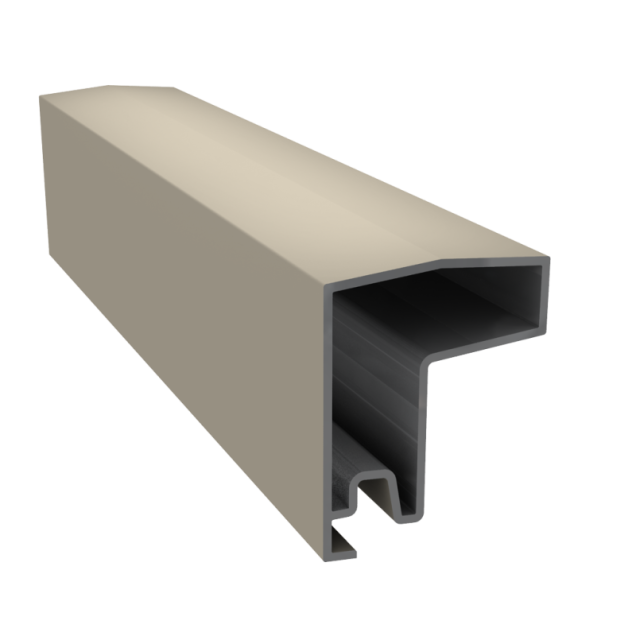 Dual Straight topprofiel aluminium 200x4 cm Stone Grey ~