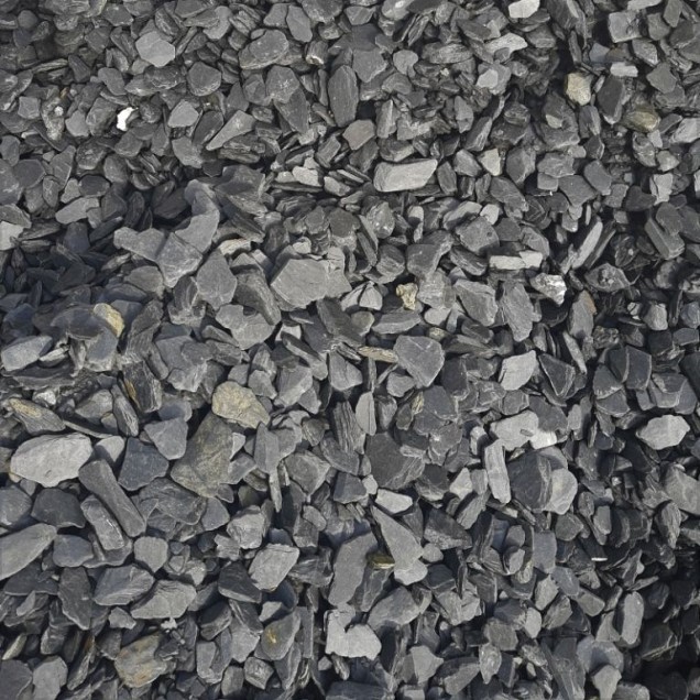 Slate Black 30-60 mm. - 0,5 m³ BigBag á 750 kg. ~