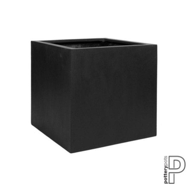 Pottery Pots plantenbak Block XL Black hoogte: 60 diameter: 60 (60x60x60 Black)~