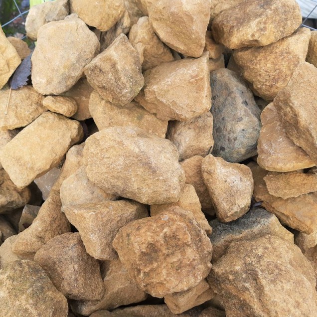 Kunradersteen 50-150 mm in korf - KG prijs ~