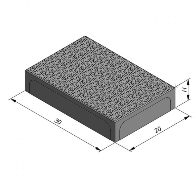 Metal Flamed Grey MF 30x20x6 cm. (uitlopend) OP=OP ~
