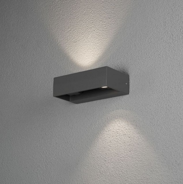 Konstsmide Monza 7858 Wandlamp Antra 2 x 6 W POWERLED~