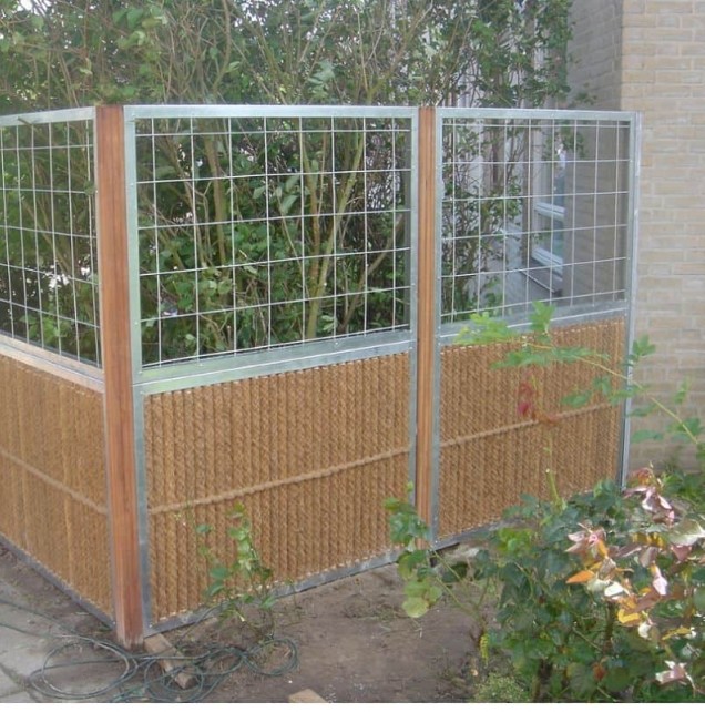 Kokowall HALF HORIZONTAAL tuinscherm ø32mm 180x90 BxH (let op deeltransport leverancier) ~